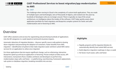 AWS Marketplace: CAST Professional Services
