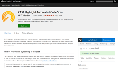 CAST Highlight Extension for Azure DevOps Automated Code Scan