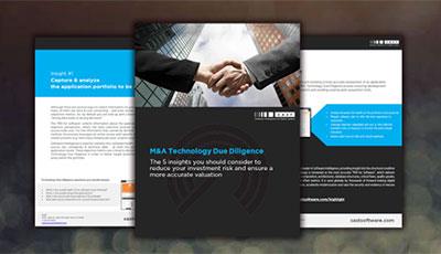 M&A Technology Due Diligence:<br>The 5 insights you should consider to reduce your investment risk
